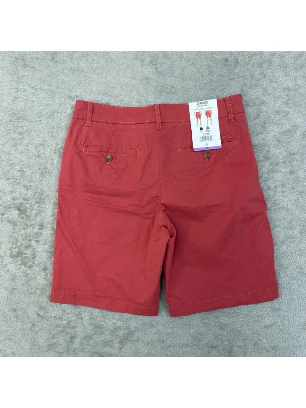 NWT Izod Men's 30 Saltwater Flat Front 9.5